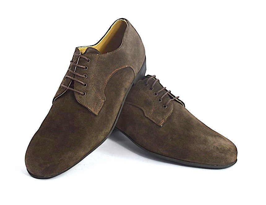 Men tango shoe by brown suede