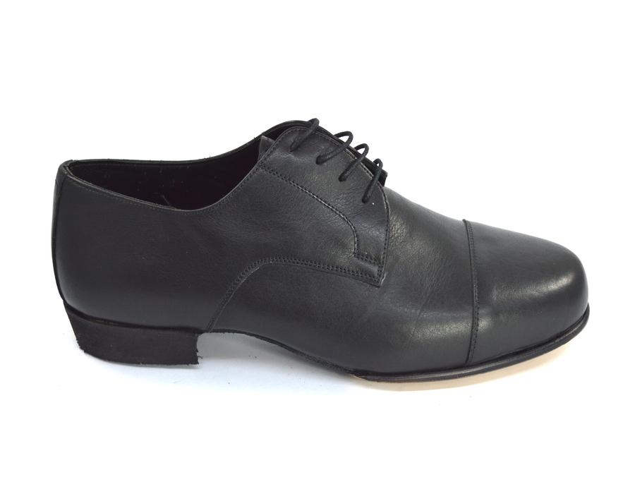 Men's tango shoe by soft black leather