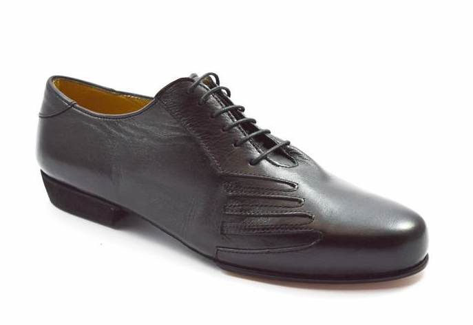 Men tango shoe by soft black leather