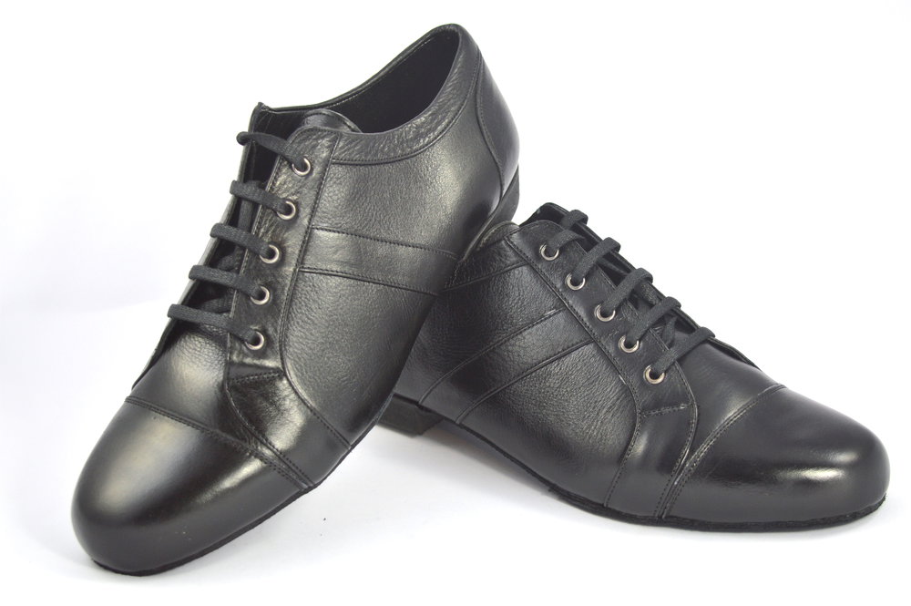 Ανδρικό παπούτσι χορού αργεντίνικου τάνγκο από μαύρο δέρμα
