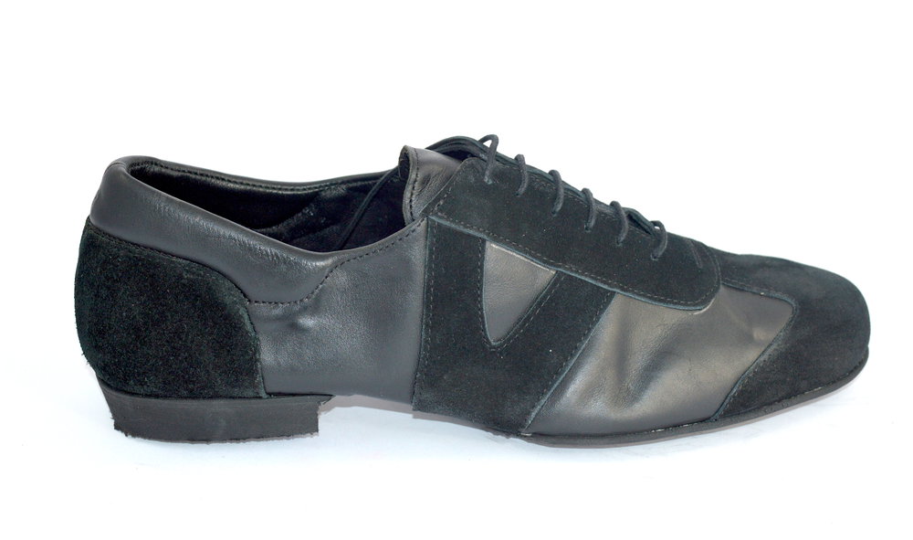Ανδρικό παπούτσι χορού αργεντίνικου τάνγκο από μαλακό μαύρο δέρμα