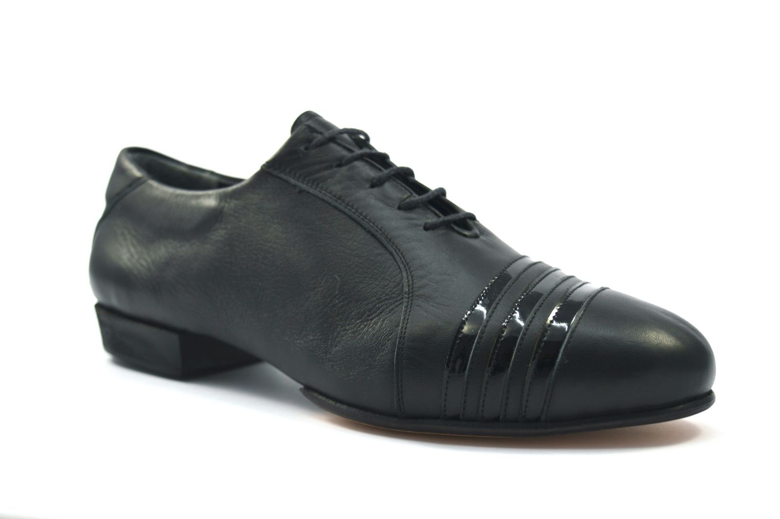 Men tango shoe in soft black leather