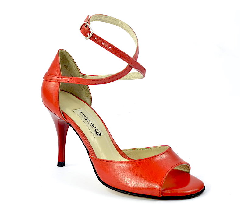Γυναικείο παπούτσι tango από μαλακό κόκκινο δέρμα