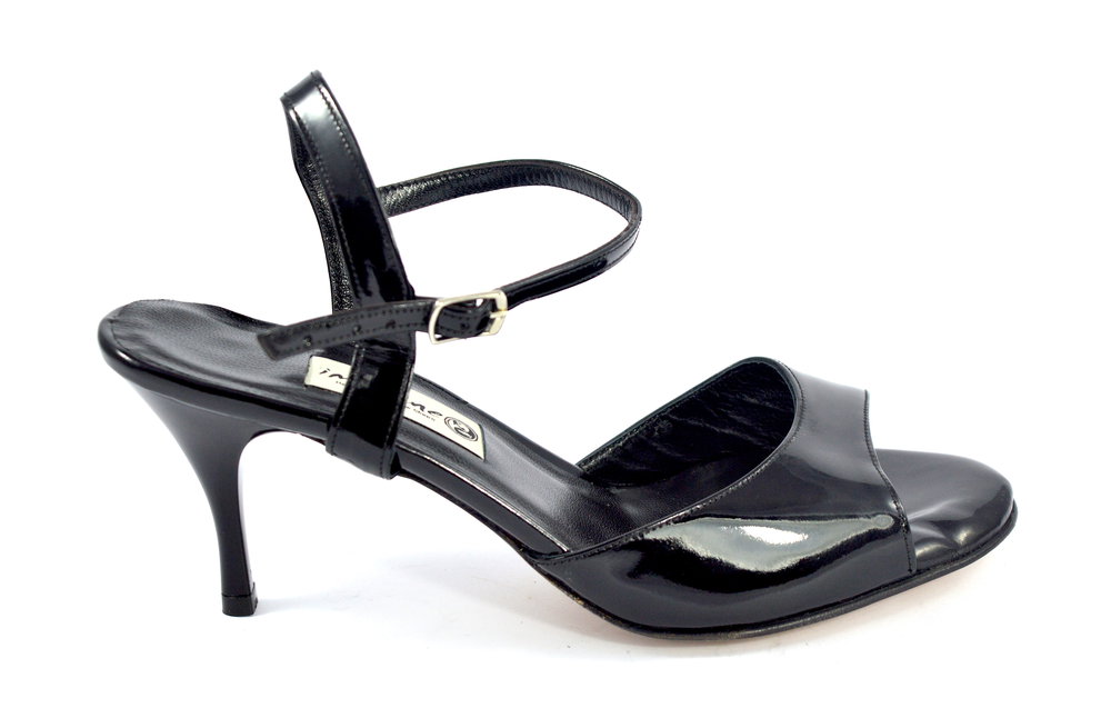 Γυναικείο παπούτσι τάνγκο από μαύρο δέρμα λουστρίνι