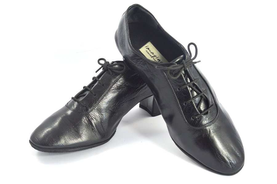 Women's Argentine Tango Shoe, oxford style, by very soft black leather
