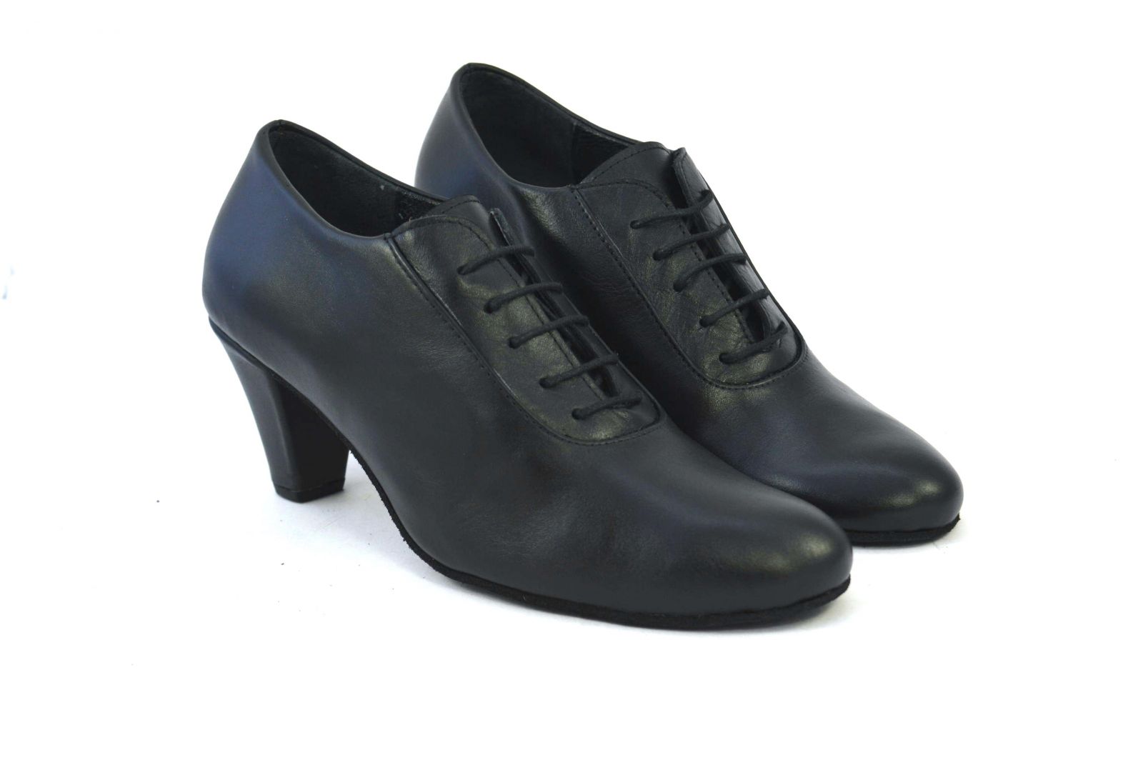 Women's Argentine Tango Shoe, oxford style, by very soft black leather