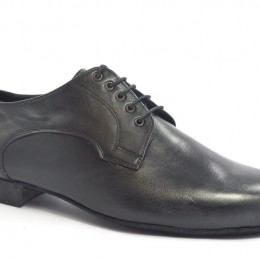 Mens argentine tango dance shoes by black leather